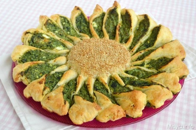 Torta-girasole-ricotta-e-spinaci